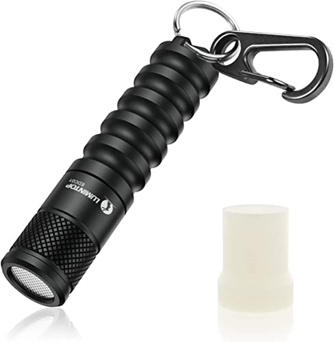 LUMINTOP EDC01 Mini lampe de poche LED 120 lumens super lumineuse, porte-clés, 3 modes, étanche IPX8, petite (noir)