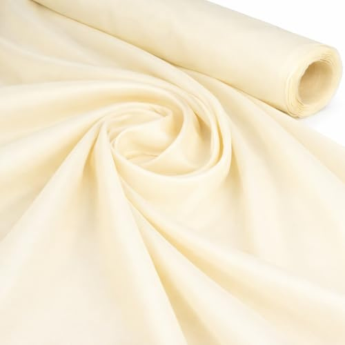 100 % bomullstyg per meter 147 cm brett vanligt 60 kvadrat (2 meter paket, kräm 10)