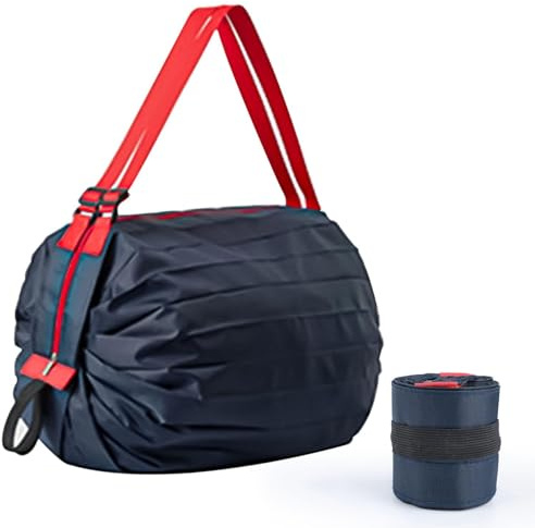 LERANXIN Sac Fourre Tout Nylon Pliable Sac Plage, Ajustable Tote Bag Fermeture Eclair, Convient pour les Achats Quotidiens, les Voyages en Bord de Mer, les Pique-Niques et le Camping