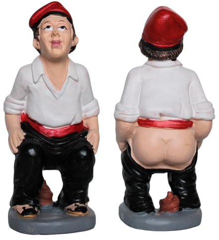 BEST&FREE Caganer O Caganet Belen Grande 15cm. Figuritas de Belen Graciosas. La Favorita De Las Figuritas del Belen. Adorno De Navidad para Belenes Navidad Figura Cagon Belen.