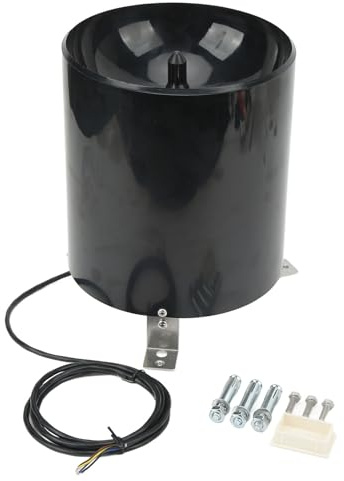 Yuecoom Pluviómetro para exteriores, sensor de lluvia con cubo basculante, sensor de lluvia, herramienta de monitoreo de medición del medidor de lluvia con cubo basculante, 485