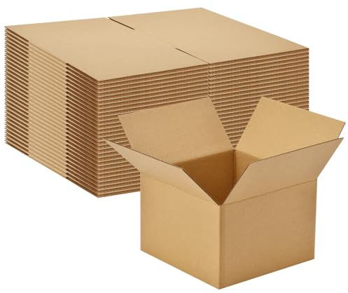 EZALFTIN 30 Pack 6x6x4 inches Small Shipping Boxes Brown Corrugated Cardboard Boxes for Packing, Mailing, Moving, Business