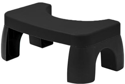 BAMFY Toilettenhocker Erwachsene Mit Rutschfesten Füßen, Kackhocker Für Das Badezimmer Abnehmbar Und Stapelbar Tragbar Hockende Haltung Klohocker Ergonomisch Toilette Hocke Hocker(Schwarz)