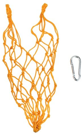YARNOW Futternetzbeutel für Hühner Grübler Fütterung Hühnerfutter hängend Vögel füttern Netz Futtersack für Papageien Hühnergemüsekorb Praktischer Futterbeutel für Hühner Baumwolle Yellow