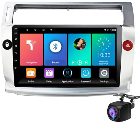 Android 14 Bilstereo För Ci-troën C4 C-Triomphe C-Quatre 2004-2011, 9-tums Pekskärmsradio Med Trådlös CarPlay/Android Auto, GPS FM RDS WiFi/Bluetooth SWC Backkamera(Color:M150S)