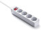 Famatel 9/704 Regleta ecosockets 4 Enchufes con Interruptor de Encendido | 1,5 Metros | hasta 250W | Protección Infantil | Orientación Tomas a 45o | Evita consumos Fantasma | Blanco