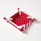 Homescapes Brotkorb Stoff eckig Wendemuster Polk Dots rot Design Brötchenkorb Textil 100% Baumwolle