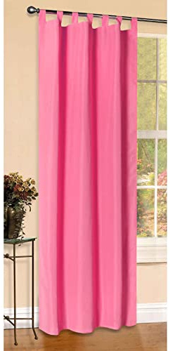 Gardinenbox 1er Set Vorhang Blickdicht Matte unifarbene Gardine mit Schlaufen. Aus edlem Microsatin Micofaser-Gewebe., 225x140, Pink, 20400