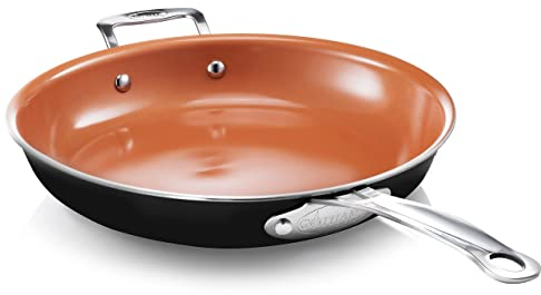 GOTHAM STEEL Poêle à Frire antiadhésive Poêles à Frire en céramique 12.5 inch Poêles antiadhésives Poêles antiadhésives Poêle de Cuisson