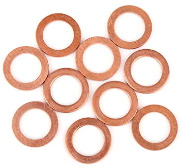 X AUTOHAUX 10Stk. Unterlegscheiben Auto Kupfer Flach Dichtungsringe Set 12 x 18 x 1,5 mm