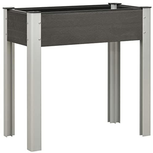 vidaXL Fioriera Rialzata da Giardino 75x40x75 cm in WPC Grigio