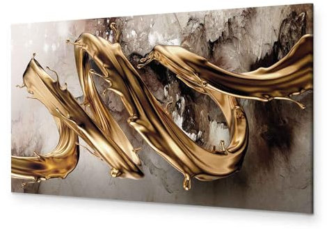 murando - Tableau Acoustique Abstrait 120x40 cm 1 Partie - Décoration Isolation Phonique Bureau Chambre Panneau Insonorisant Impression sur Toile - Beige Abstrait Artistique a-C-0162-b-a