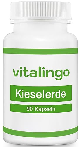 Kieselerde Kapseln - Hochdosiert - Inhalt 90 Kapseln à 350mg (250mg Kieselerde und 100mg Kapselhülle)