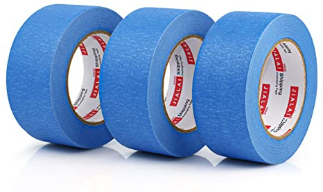 JIALAI HOME 3 Rolls Blue Painters Tape 2 inch Painter Tape Wide Roll, Blue Masking Paint Tape 2 Inches x 60 Yards for General Purpose Walls Painting, Automotive