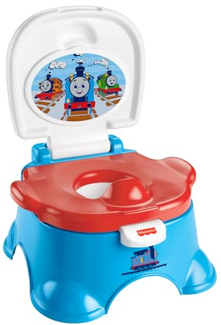 Fisher-Price Thomas & Friends 3-in-1 Toddler Potty Training Toilet and Step Stool with Music Sounds and Removable Seat Ring, HLV82