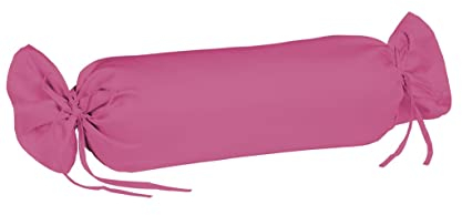 sleepling Satin Kissenbezug, Kissenhülle Nackenrolle aus 100% seidig weicher Baumwolle, Bezug Zierkissen, 60 Grad, Ökotex 100, Made in EU, 15 x 40 cm, Cassis