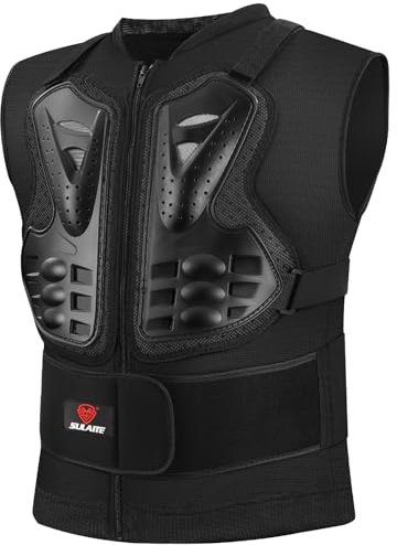 PELLOR Armatura Moto Protezione per Colonna Vertebrale e Torace Equipaggiamento Protettivo per Ciclismo Moto Sci Equitazione Skateboard Protezione per Torace e Schiena Equipaggiamento Anticaduta