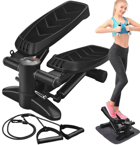 HLC Steppers with Resistance Bands and Step Fitness Equipment, Home Air Climber Step Fitness Equipment