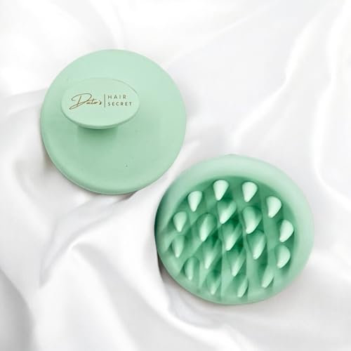 Doctor's Hair Secret Scalp Massager Shampoo Brush Silicone Hair Growth and Scalp Care Shower Brush Head Massager Scrubber Exfoliator for Dandruff, Men, Women and Children, Green