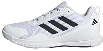 adidas Men's Novaflight 2 Indoor, White/Black/White, 9.5