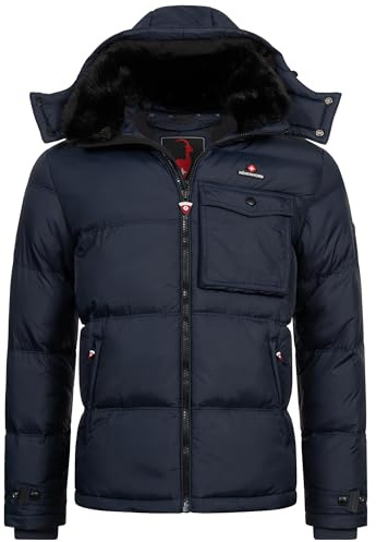 Höhenhorn Colanca - Giacca invernale da uomo in piuma, trapuntata, foderata, Blu scuro, XL