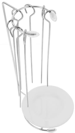 iplusmile Rastrelliera in Acciaio Resistente Per Barbecue Supporto Per Kebab Staffe Per Spiedini Di Carne Per Alimenti Con Ganci Rastrelliera Per Spiedini