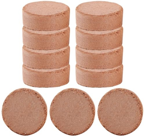 Abaodam 60 Blocs de Terreau Nutritif en Fibre Végétale, Taille Petite, Sol Compressé pour Pépinière, Plantation de Fleurs et Légumes en Pot, Kit Jardinage Écologique pour Balcon et