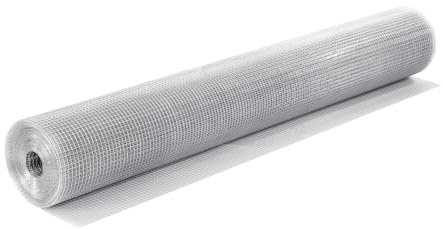VEVOR Grillage Galvanisé Maille Carrée 12,7 mm, Grillage Soudé en Rouleau 1,8 x 30,4 m Diamètre Fil Métallique Calibre 19 pour Clôture de Jardin, Enclos à Poules, Cages à Lapin, Protection de Plantes