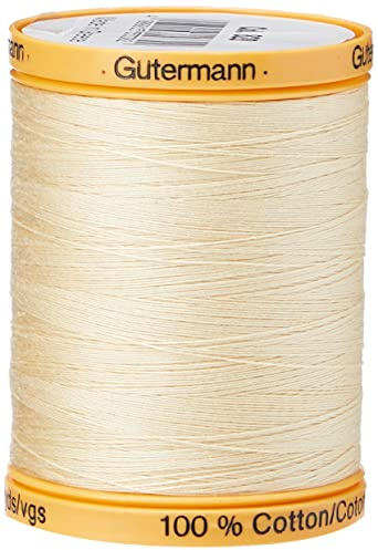 Gutermann 876 yd Natural Cotton Thread Solids, Vanilla Cream, 026956