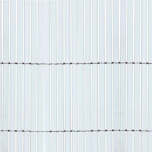 TENAX Colorado 1,00x5 m Bianco, Canniccio Sintetico a Canne Intere da 7mm, Schermante Frangivista in PVC per Giardino, Balcone e Terrazza