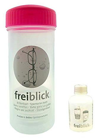 Original fri sikt glasögonbad Klassik 1,2 SET | Skaktbad inkl. 50 ml specialrengöringsmedel (rosa)