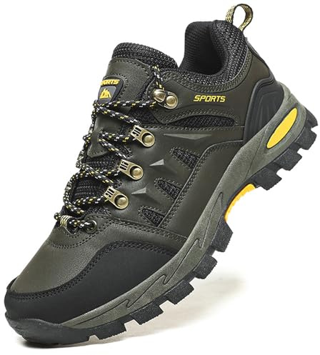 Topwolve Chaussures de randonnée pour homme et femme, chaussures de randonnée, plein air, légères, basses, randonnée, chaussures d'escalade, lacets, antidérapantes, randonnée en sac à dos, camping