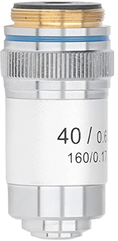Kadimendium Achromatic Microscope Objective Microscope Lens 40X High Magnification 20 . 2mm Interface Standard RMS Silver Microscope Accessory