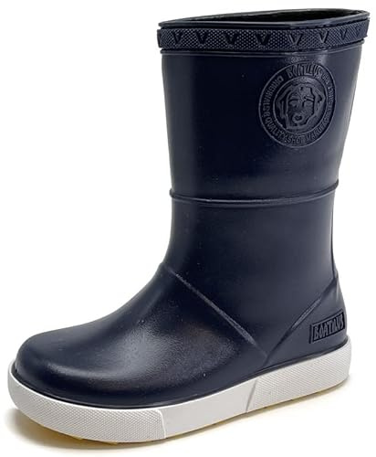 BOATILUS Bottes Fourrées Éco-friendly PENGUY-A Mixte Enfant, bottes de pluie, Doublure feutrée chaude - MARINE T34/35