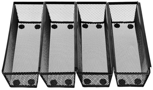 Heozhuyi 4 portaposate per cassetti, portaposate per cassetti, organizer da cucina, cassetti da cucina, organizer con lati a incastro, per posate, cosmetici, forniture per ufficio