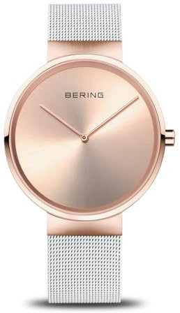 BERING Unisex Analog Japanisches Quarzwerk Uhr mit Edelstahl Armband 14539-266