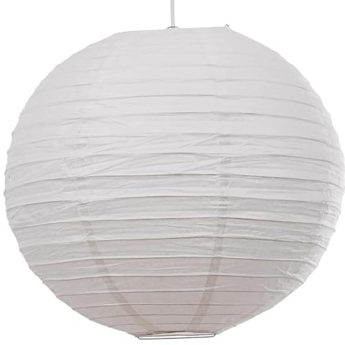 Quality White Regular Wire Paper Lantern Extra Light Shade Lampshade (30inch 75cm)