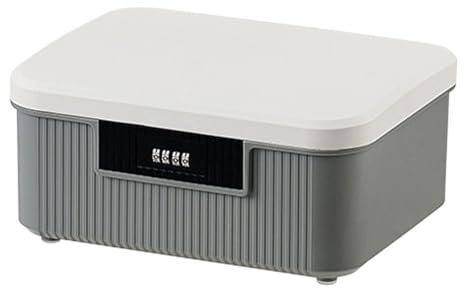 YUSSEQDD Organisez Vos Effets personnels avec Une boîte de Rangement de Grande capacité, boîte de Rangement en Plastique, boîte de tri ABS, Coffre-Fort Robuste et Durable, Gris