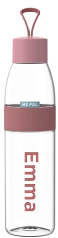 Mepal Personalisierte Trinkflasche mit Namen - Wasserflasche für Kinder und Erwachsene - Flasche für Schule & Arbeit - Stoßfest, Auslaufsicher - BPA-frei & Spülmaschinenfest - 700 ml - Vivid mauve