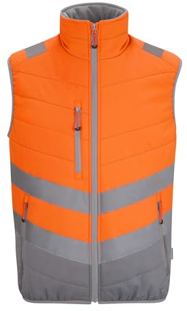 Regatta Professional Herren Warnschutz 2-Ton Weste Thermal Padded Bodywarmer