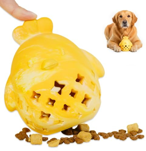 moovalab Interactive Treat Dispenser Dog Toys, Chick Shape Dog Puzzle Toys for Boredom Relief, Mental Stimulation & Slow Eating Dog Enrichment, Rubber Treat Toy for Small Medium Dogs