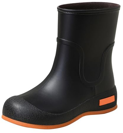 Bottes de pluie courtes en caoutchouc pour femme, antidérapantes, imperméables, chaudes, confortables, chaussures de jardin pour toutes les saisons, pour l'extérieur, le jardinage, l'agriculture, la