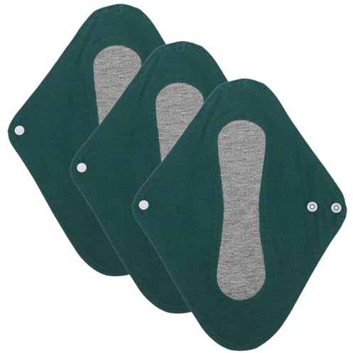 UPKOCH Juego de 3 compresas posparto - Absorbentes femeninas de alta resistencia - Forro de grafeno - Compresa para incontinencia lavable a máquina - Compresas higiénicas
