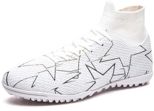 Hmhnsya Botas de fútbol de Tobillo Alto, Zapatos de Entrenamiento Profesional para Adolescentes, niños y Adultos, Uso Interior y Exterior, (42,X1012)