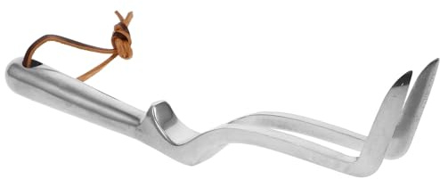 MUCKLILY Rastrello da Giardino Piccolo in Lega di Magnesio Alluminio Leggero e Multifunzionale Attrezzo per Estirpare Erbacce per Giardino e Giardinaggio