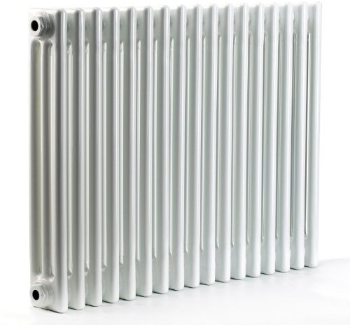 Greened House Modena 3 Column Central Heating White Radiator (H 600mm W 1177mm) Traditional Column Radiator Cast Iron Old School Style