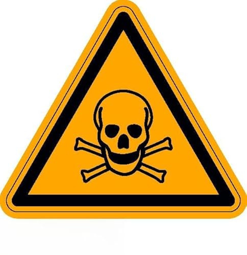 Aufkleber W016 Warnung vor giftigen Stoffen 12 Stck