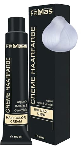 FemMas - Tintura puro, mix puro e mix neutro, crema colorante professionale con olio di argan, cheratina e ceramidi, colorazione permanente o tintura, per risultati brillanti e durevoli, da 100 ml