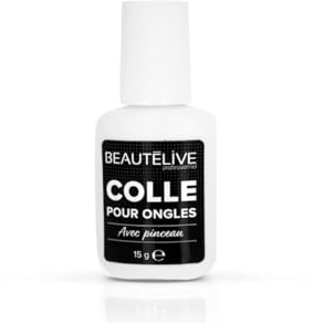 Beautélive - Colle pour ongles avec pinceau - 15g