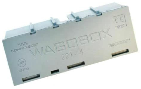 Wagobox 221-4 Junction Box Pack of 10, Plastic, Gray